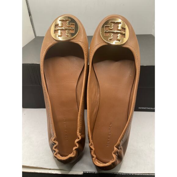 Tory Burch Reva Travel Leather Ballet Flats Size 8.5 M - Picture 5 of 10
